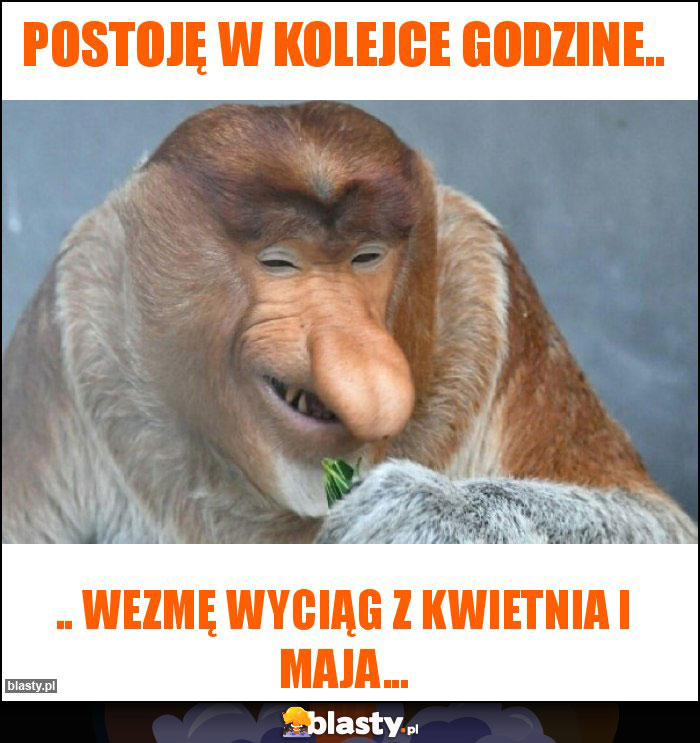 Postoję w kolejce godzine..