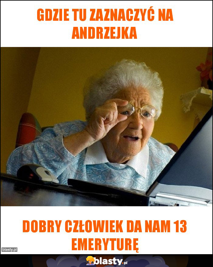 Gdzie tu zaznaczyć na andrzejka