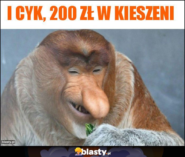 I cyk, 200 zł w kieszeni