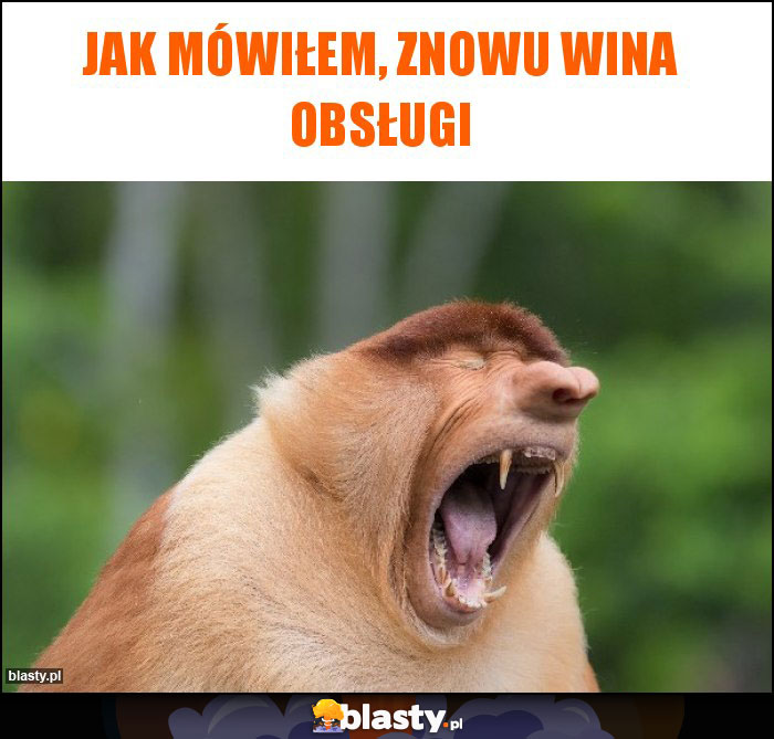 JAK MÓWIŁEM, ZNOWU WINA OBSŁUGI