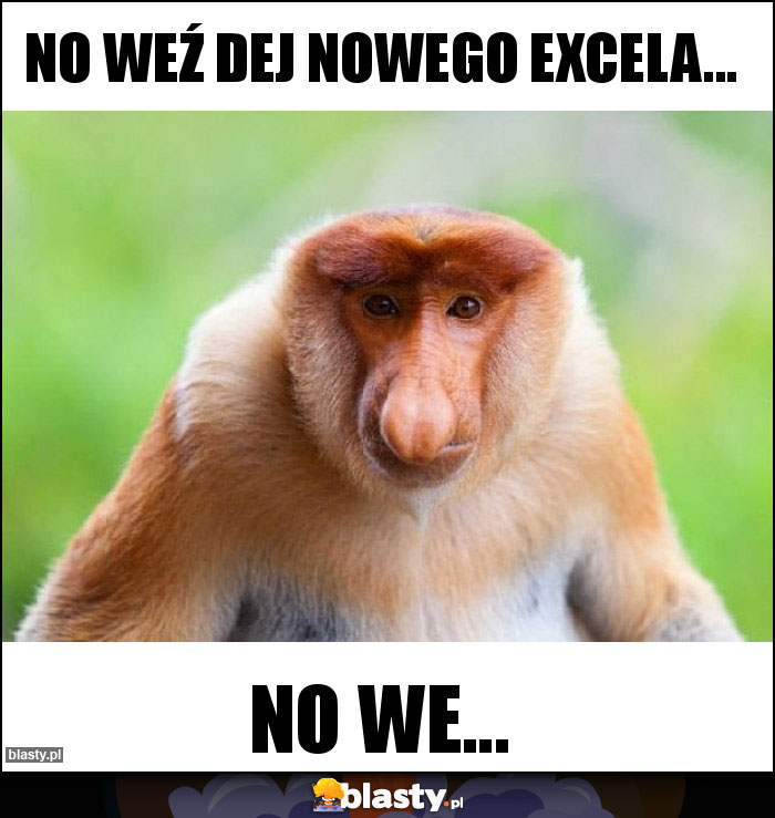 No weź dej nowego Excela...