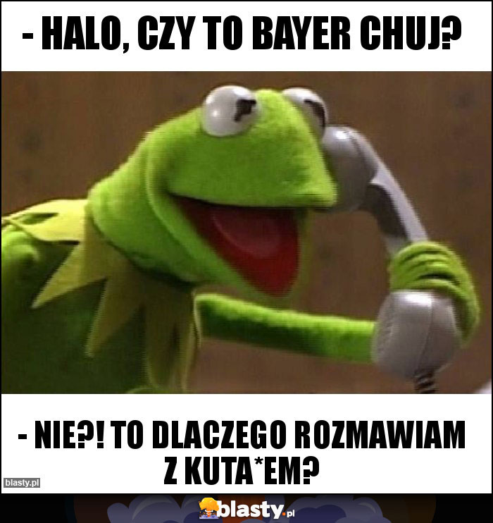 - Halo, czy to bayer chuj?