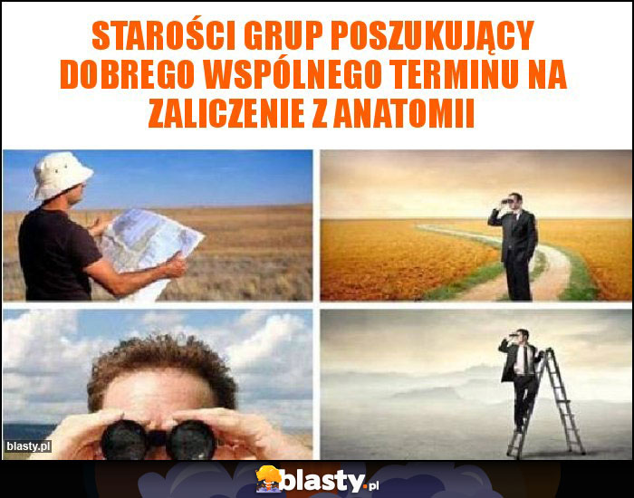 Starości grup poszukujący dobrego wspólnego terminu na zaliczenie z anatomii