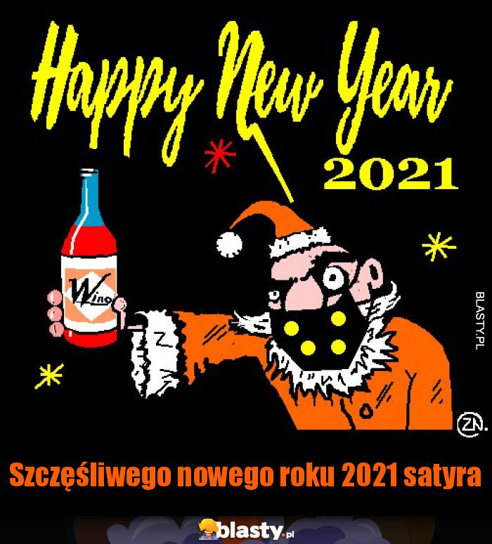 Szczęśliwego nowego roku 2021 satyra