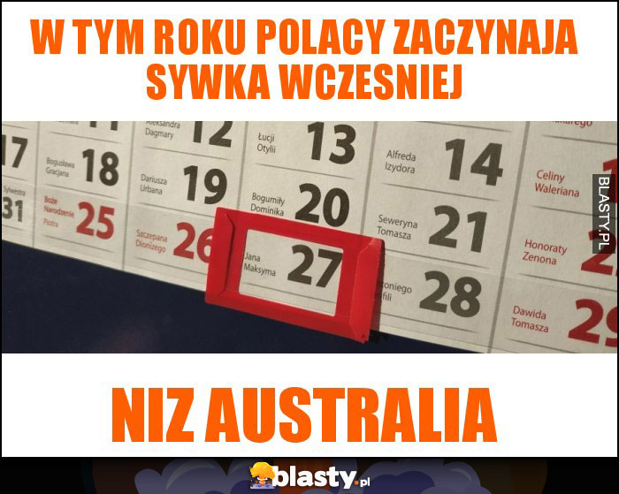 W tym roku Polacy zaczynaja sywka wczesniej