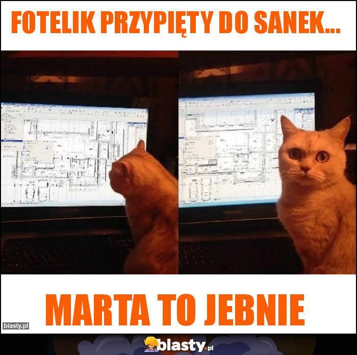 Fotelik przypięty do sanek...