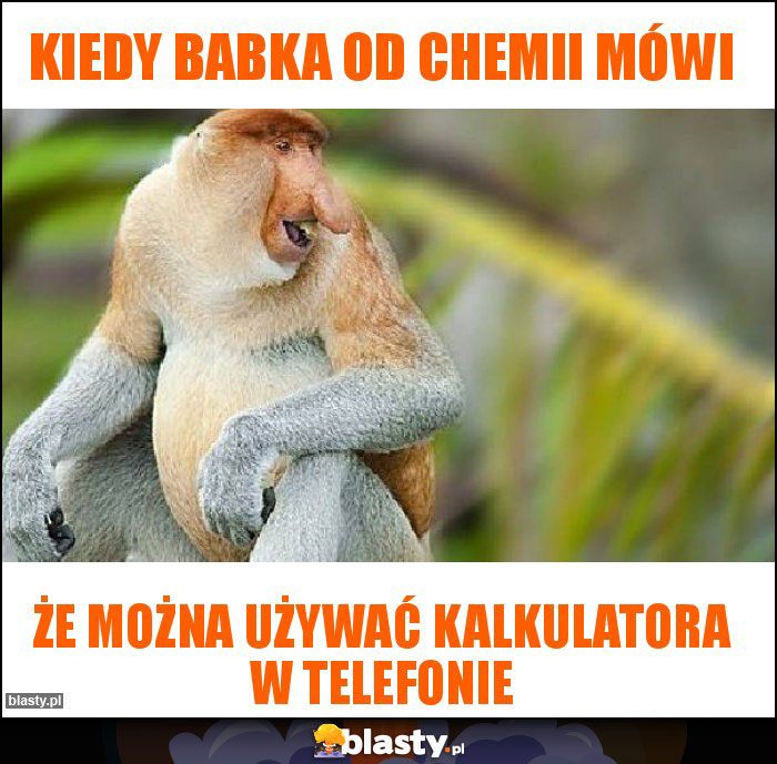 Kiedy babka od chemii mówi