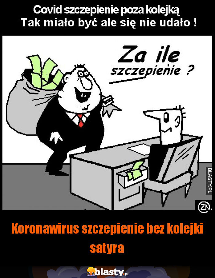 Koronawirus szczepienie bez kolejki satyra