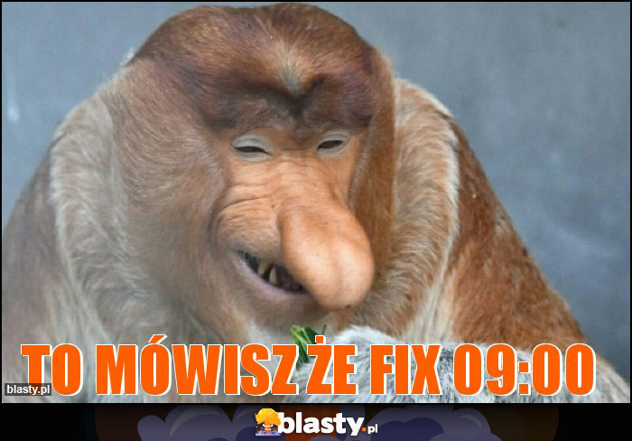 To mówisz że fix 09:00