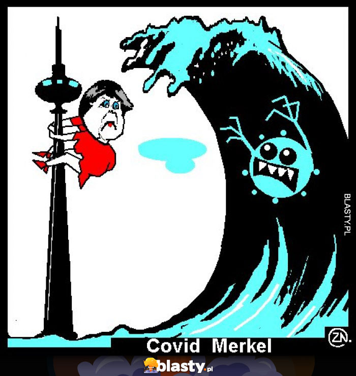 Covid Merkel satire 2021