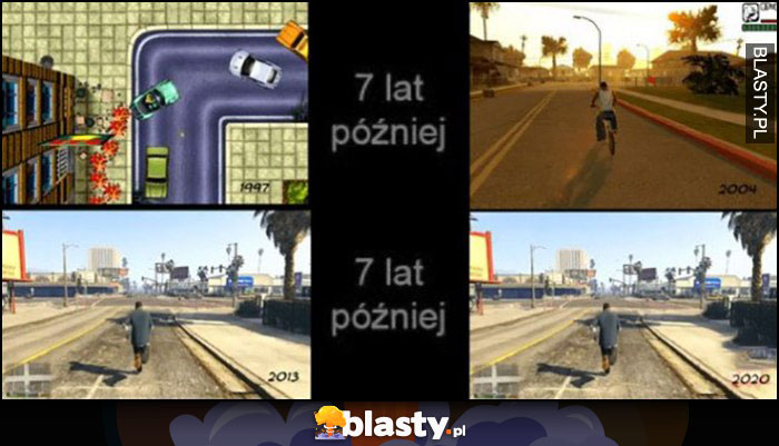 GTA 1, gra 7 lat później, a potem 7 lat później żadnych zmian Grand Theft Auto