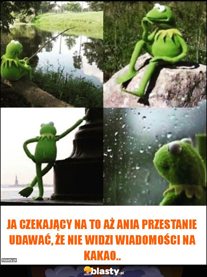 Ja czekający na to aż Ania przestanie udawać, że nie widzi wiadomości na kakao..