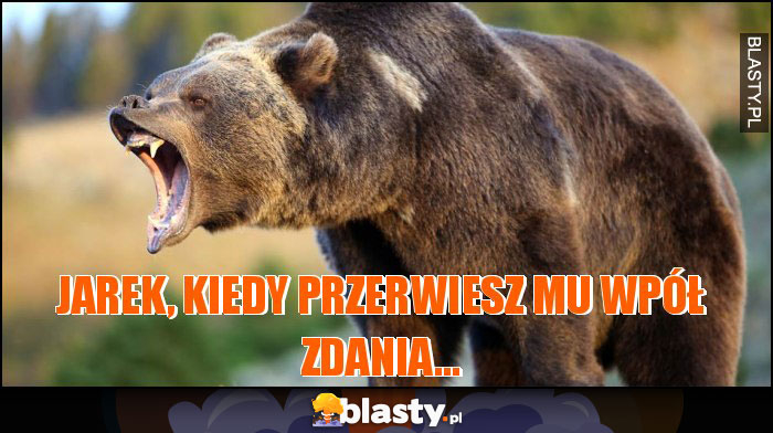 Jarek, kiedy przerwiesz mu wpół zdania...