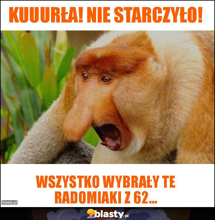 Kuuurła! Nie starczyło!