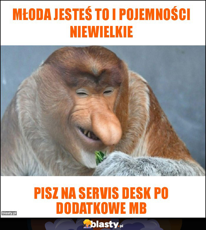 Młoda jesteś to i pojemności niewielkie