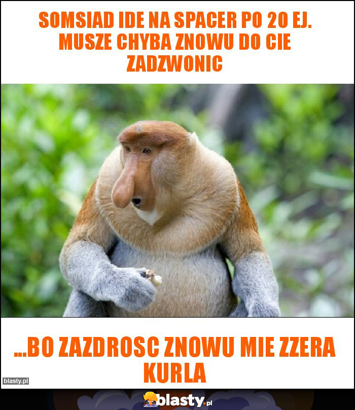 Somsiad Ide na spacer po 20 ej. Musze chyba znowu do Cie zadzwonic