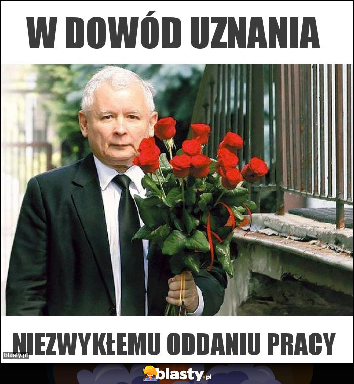 W dowód uznania