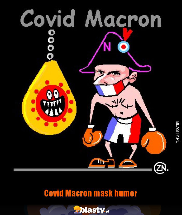 Covid Macron mask humor