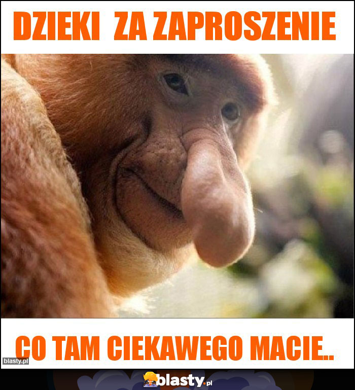 dzieki  za zaproszenie