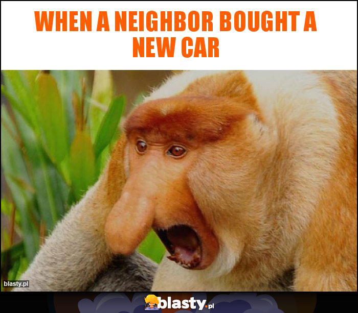 When a neighbor bought a new car