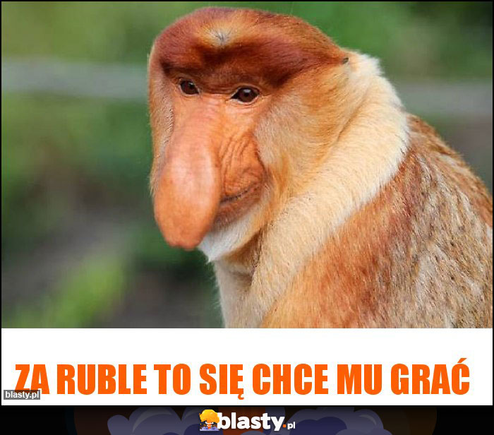 za ruble to się chce mu grać