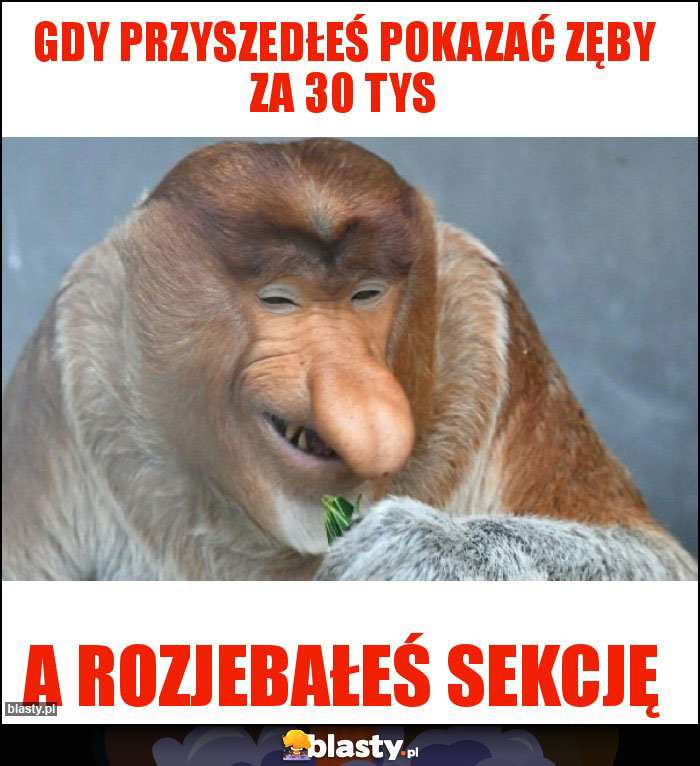 Gdy przyszedłeś pokazać zęby za 30 tys