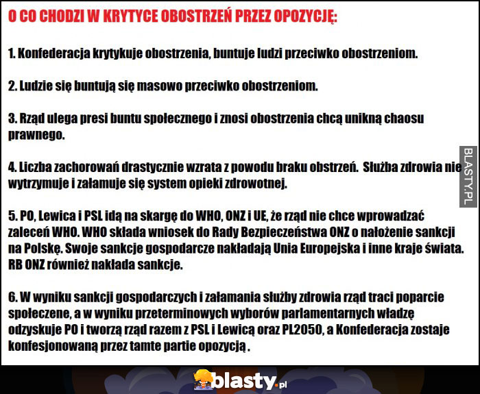 O co chodzi w krytyce obostrzeń COVID-owych przez opozycję