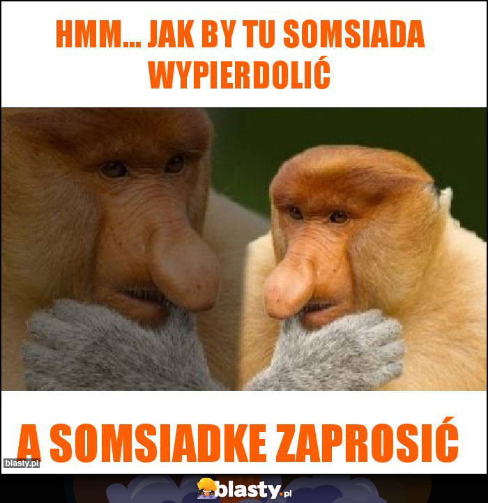 Hmm... jak by tu somsiada wypierdolić