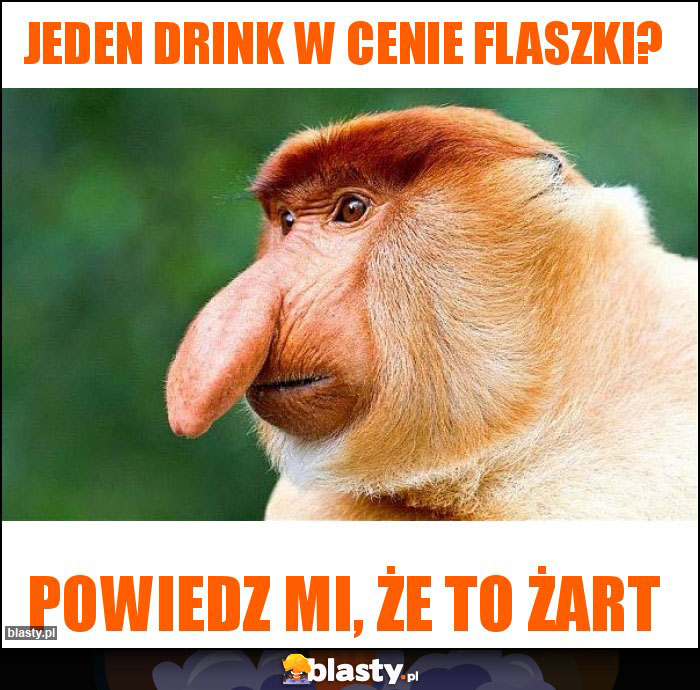 Jeden drink w cenie flaszki?