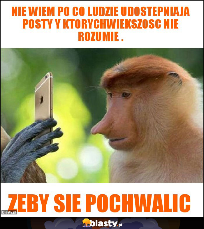 nie wiem po co ludzie udostepniaja posty y ktorychwiekszosc nie rozumie .