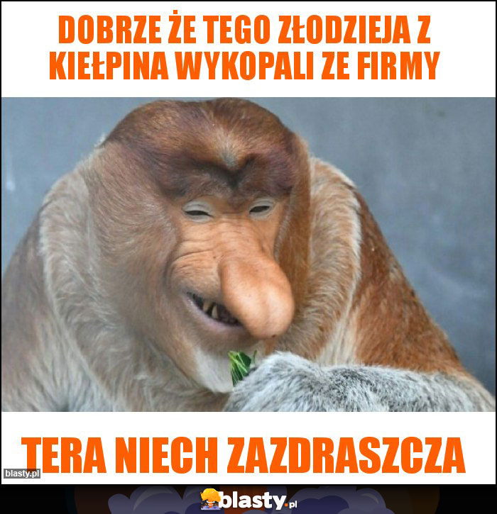 Dobrze że tego złodzieja z Kiełpina wykopali ze firmy