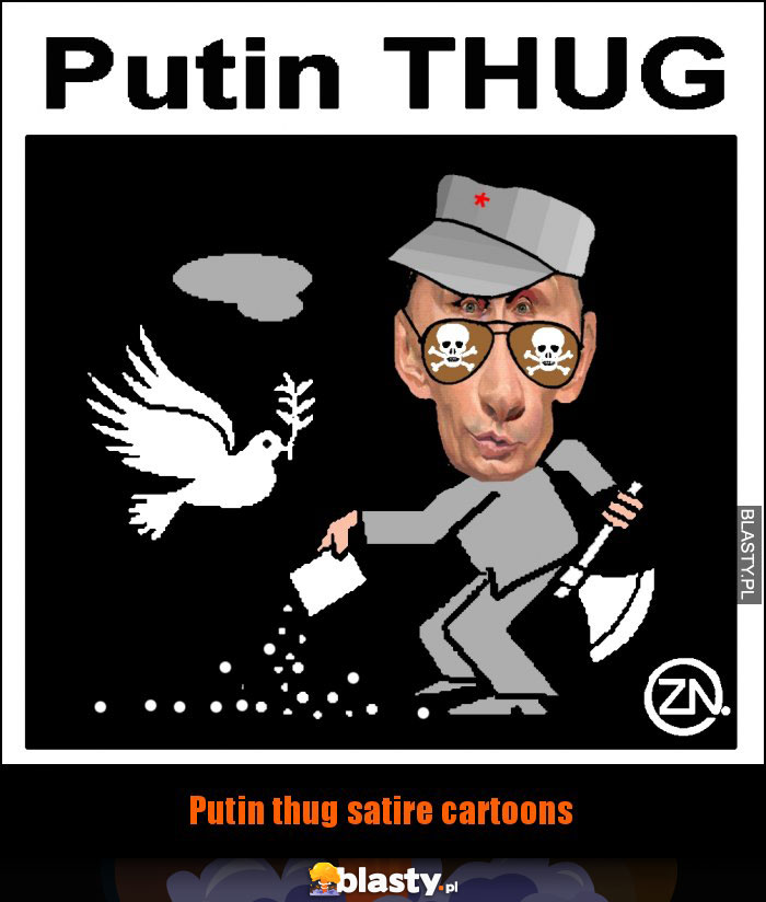 Putin thug satire cartoons