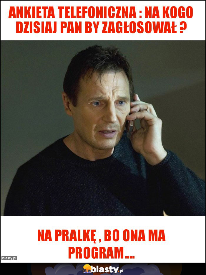 Ankieta telefoniczna : na kogo dzisiaj pan by zagłosował ?