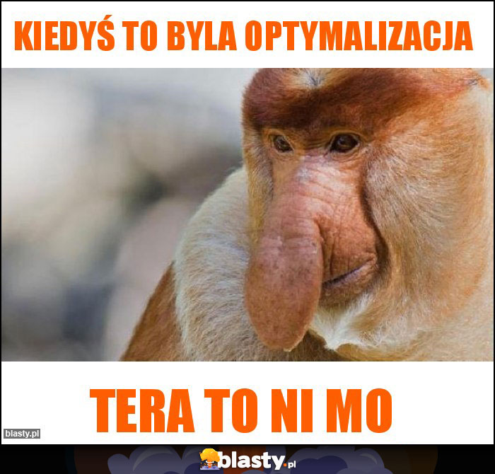 Kiedyś to byla optymalizacja