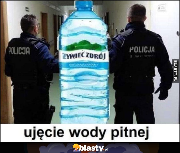 Ujęcie wody pitnej Żywiec Zdrój policjanci dosłownie