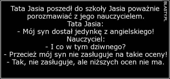 Tata Jasia Poszedł Do Szkoły Jasia Poważnie Porozmawiać Z Jego