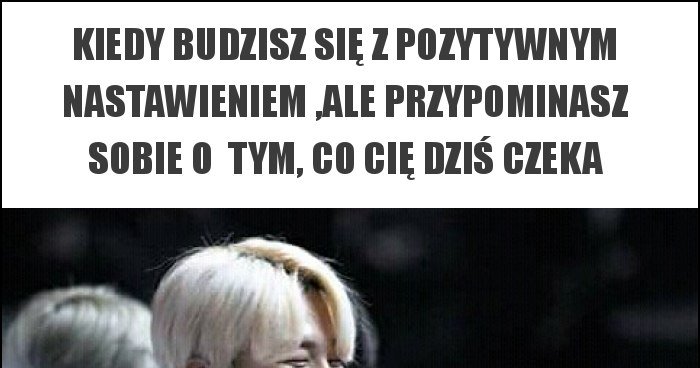 Kiedy Budzisz Się Z Pozytywnym Nastawieniem Ale Przypominasz Sobie O Tym Co Cię Dziś Czeka 5059