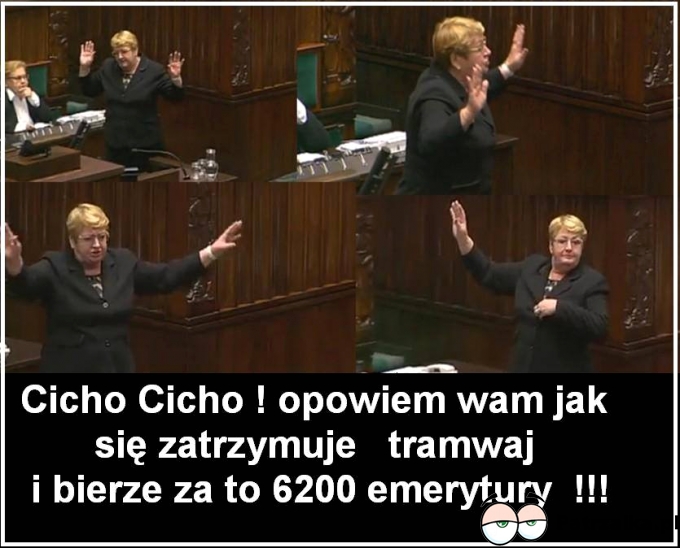 Cicho cicho opowiem wam jak zatrzymałam tramwaj i bierze za to 6200 emerytury