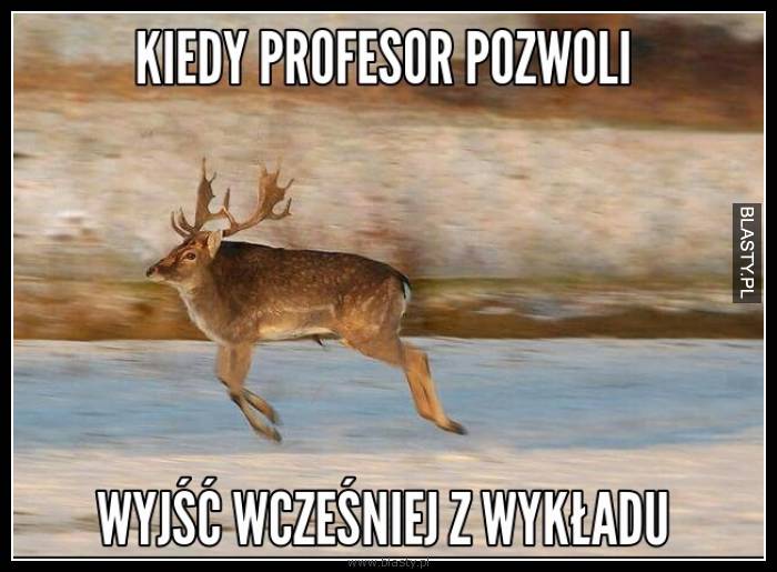 Kiedy profesor pozwoli wyjść wcześniej z wykładu