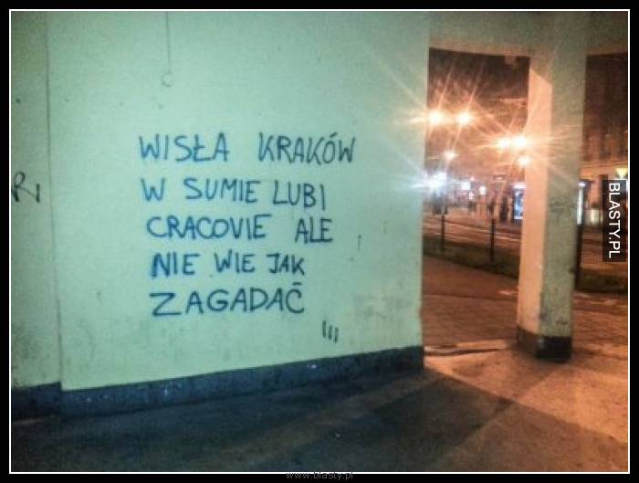 Wisła Kraków w sumie lubi Cracovie ale nie wie jak zagadać
