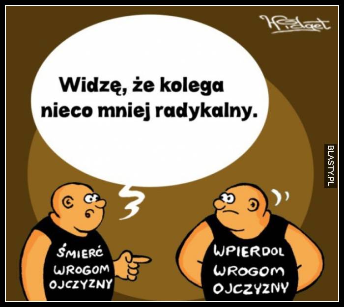 Widzę, że kolega nieco mniej radykalny