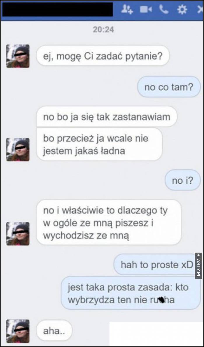 Dlaczego ze mną chodzisz