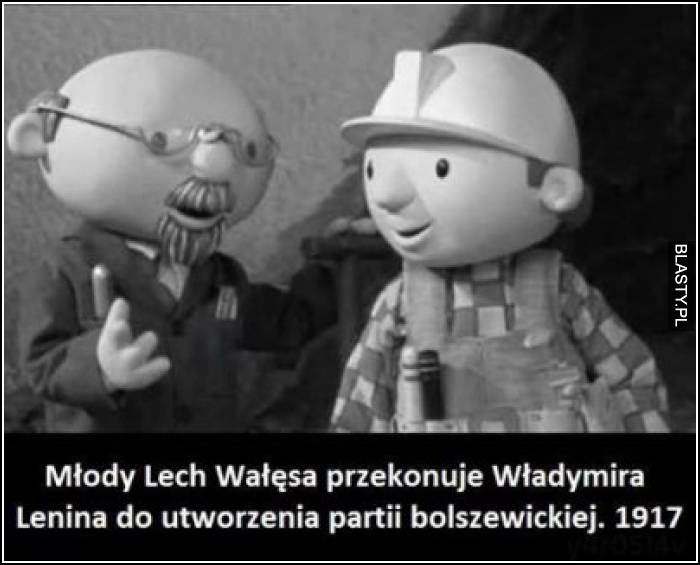 Młody lech wałęsa przekonuje Wladymira Lenina do utworzenia partii bolszewickiej