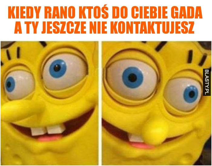 Kiedy rano ktoś do Ciebie gada a Ty jeszcze nie kontaktujesz