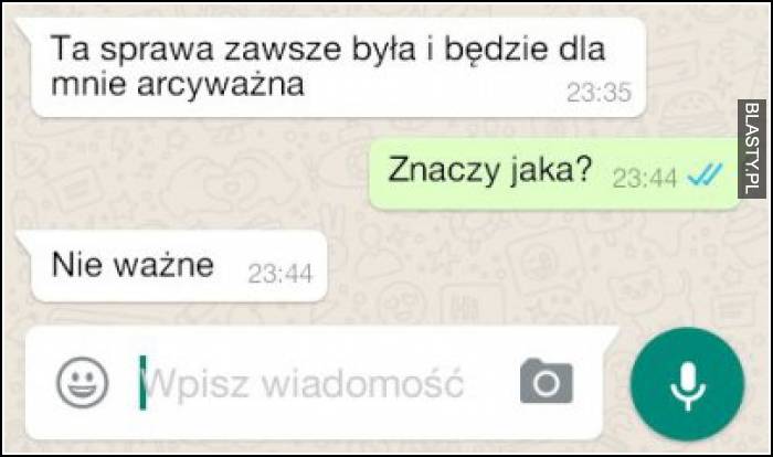 Ta sprawa była i będzie dla mnie arcyważna