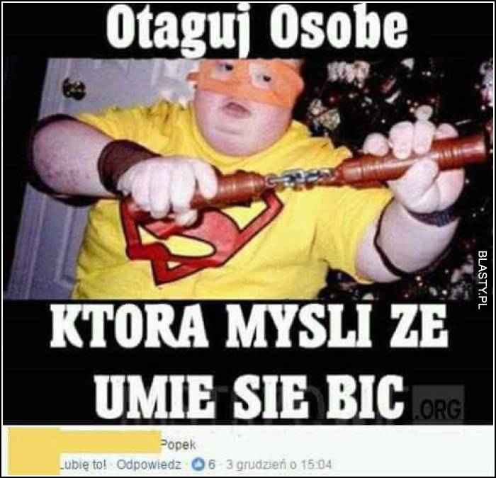 Otaguj osobę..