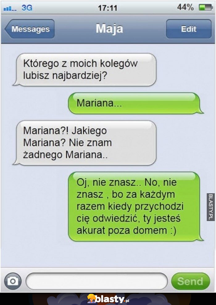 Którego z moich kolegów lubisz najbardziej ?