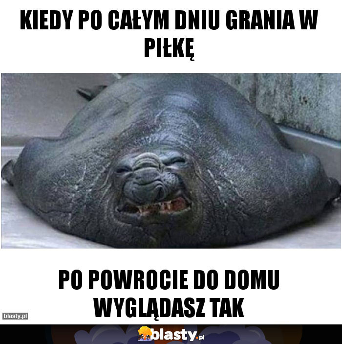 Kiedy po całym dniu grania w piłkę