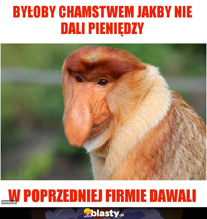 Byłoby chamstwem jakby nie dali pieniędzy