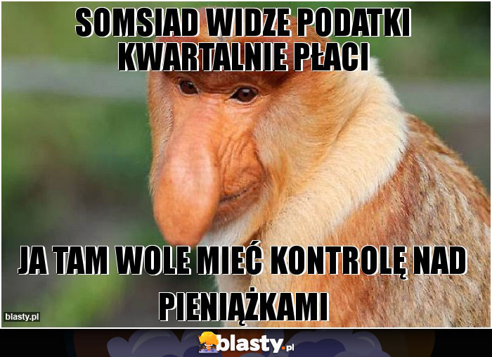 somsiad widze podatki kwartalnie płaci